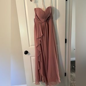 Kerstie Dusty rose Azazie bridesmaid dress.